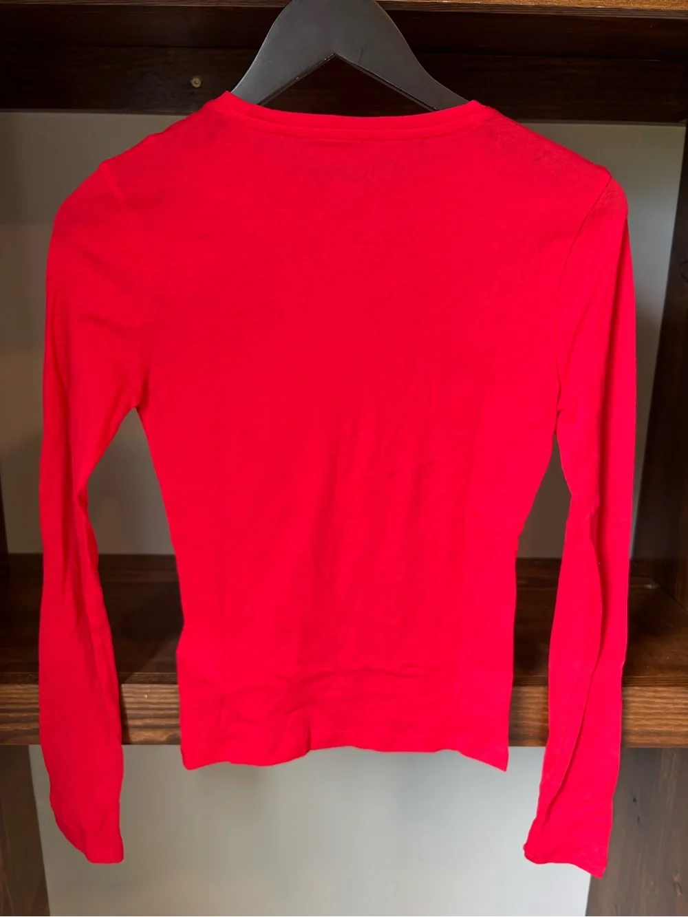 J. Crew Women's Long-Sleeve Crewneck Top in Bright Red
